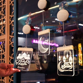 EID Mubarak Luna Star Božič Garland LED Zavese Niz Svetlobe Dekorativna Počitnice Lučka Lučka za Poroko Vila Lučka Ramadana Dekor