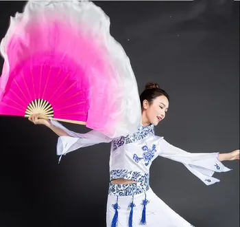 75 cm(29.5-Palčni) Poceni Velik Velikosti Ples Trebuh Svile Fan Tančico Parov Ljudsko Umetnost Kitajski Yangko Stopnji Uspešnosti Zložljive Fan