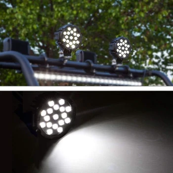 2Pcs 7 Palčni LED Offroad Stroka Luči Bar 51W Spot Odbijača Vozne Žarometi Luči za Meglo za Off Road, Tovornjak, ATV, SUV, Jeep
