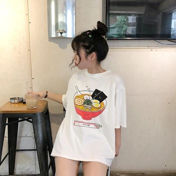 T-majice Ženske Catoon Natisnjeni Kawaii Preprost Študent Lepo Vse-tekmo Priložnostne Harajuku korejskem Slogu Ženska Tshirt Dnevno Vroče Prodaje