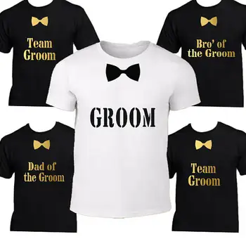 Osebno ženina Groomsmen poroko t shirt vrhovi tank spodnje majice brez rokavov Bachelorette Stranka majice daril, uslug