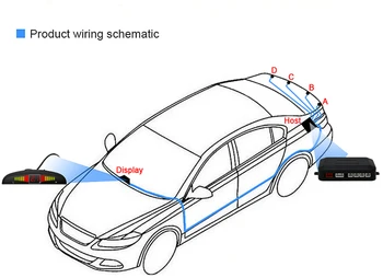 LED zaslon 4sensors parkirišče sistem car-detektor Obračalni Backup Radarski senzor parktronic