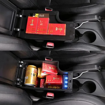 Za NISSAN juke Armrest polje Za Infiniti ESQ Avto armrest 2010-2019 dodatki notranjost škatla za shranjevanje Rekonstrukcija delov USB LED