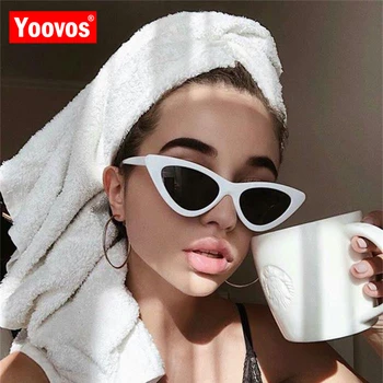 Yoovos Cateye Sončna Očala Ženske 2021 Retro Cat Eye Blagovno Znamko Design Sončna Očala Ženske Luxury Letnik Oculos Feminino Sončna Očala