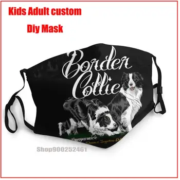 Mejni škotski ovčarski pes DIY masko za obraz modne masko stroj usta masko bombaž večkratno uporabo masko otroci masko oblikovalec