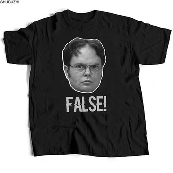 Urad False Dwight Schrute TV Show Moške Odrasle Graphic Tee T-Shirt sbz1152