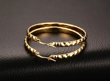 FXM pozimi VRR13 prihoda modni nakit darilo za rojstni dan zlata barva z kamna veliko O obliko Preprostega jekla, titana ženska uhan