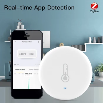 Tuya Pametni Dom ZigBee Smart Temperature In Vlažnosti Tipalo Baterijsko Varnosti Z Smart Življenje Alexa Google Home Security