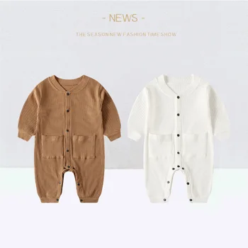 Dojenček fant obleke Pomlad igralne obleke 0-18 M Novorojenega Dečka Romper Unisex Otroška Oblačila Kostum Dojenčki grils Bombaž Jumpsuit 2020