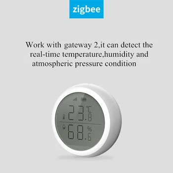 Pametno Tipalo Tuya ZigBee Smart Temperature In Vlažnosti Tipalo Z LED Zaslon Smart Življenje App Nadzor Temp Alexa googlova Domača stran