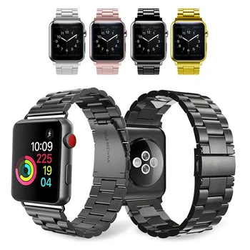 Iz nerjavečega Jekla Watch Band za Apple Watch Serija 1 2 3 4 5 Apple Watch Band 38 mm 40 mm 42mm 44 mm z Adapterji