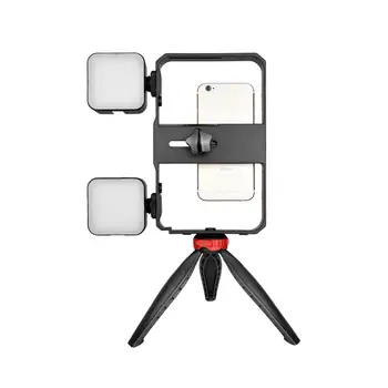 Zatemniti LED Selfie Svetlobe s Stojalom Selfie Svetlobe Fotografija Ringlight Stojalo za Mobilni Telefon Studio Ploščad Kit