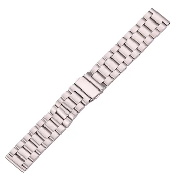 Iz nerjavečega Jekla Watchband 18 20 22 24 mm Trdna Povezava Srebro Watch Pasu Trak Visoke Kakovosti Zamenjava Bracelt Watch Dodatki