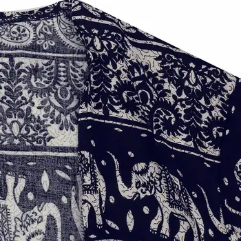 ZANZEA 2016 Moda za Ženske Poletje Kimono Bluzo 3/4 Rokav Cvjetnim Tiskanja Priložnostne Jopico Plaži Dolgo Blusas Vrhovi Plus Velikost 2 Barvi