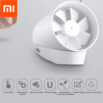 Original Xiaomi Nk Mini Fan Prenosni Ventiladors Usb Mijia Fan Ultra Tiho Smart Touch Poletje Hladilnik Dvojni Listi Namizni Ventilator