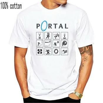 Moški majica s kratkimi rokavi Igre PORTAL 2 T shirt smešno t-shirt novost tshirt ženske