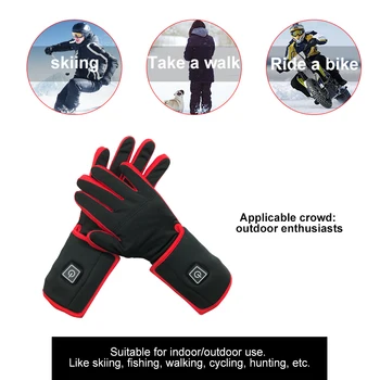Odreřenik lady ogrevanje rokavice pozimi toplo električni rokavice za športe na prostem, jahanje smučarskih počutijo dobro, zaslon na dotik občutljiv