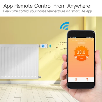 Smart TRV termostatičnimi Ventil Regulator Zigbee Termostat Grelnik Temperatura Glasovni Nadzor Deluje z Alexa googlova Domača stran