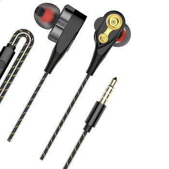 Super Bass Magnetni Žične Stereo in-Ear Slušalke z Dvojno Pogon Slušalke Čepkov Slušalke Za Huawei Samsung Pametni telefon Xiaomi