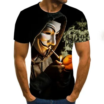 Horror Film Chucky Majica 3D Tiskanja Tshirt Kul Moški Ženske Joker T Shirt Priložnostne Ulične Hip Hop Je Klovn T-shirt Moški