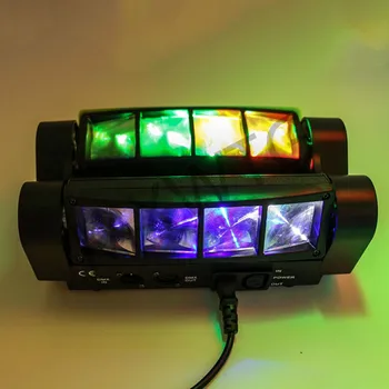 Vroče prodajo Prenosnih gibljejo led bar žarek Mini LED Pajek 8x10W RGBW žarek fazi učinek luči