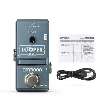 Ammoon AP-09 Nano Zanke Kitara Učinek Pedal Looper Električna Kitara Pedal Neomejeno Overdubs 10 Minut Snemanja s Kablom USB