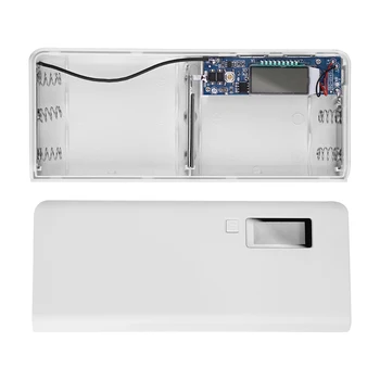 Baterija Power Bank Lupini Primeru Polje Dvojna Vrata USB Baterija Power Bank Škatle Indikator LED Z LED Svetilko