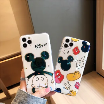 2021 Primeru Telefon za iPhone 7 plus xr xs max 11/12pro max 12mini Disney Mickey Mouse Minne Mehko TPU Zadnji Pokrovček