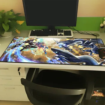 XGZ Karikatura Velikosti Mouse Pad Black Zaklepanje Rob Anime Čarovnik Zmaj Vzorec Laptop PC Tabela Mat Gume Non-slip Univerzalni