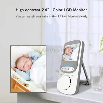 Baby Monitor Za 2,4 Palčni LCD-2 Način Avdio Video varuška Glasbe Brezžična Interkom Baby Baby Kamera Walkie Talkie Varuška fotoaparat VB605