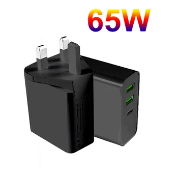 65W Adapter za Polnilnik Potovanja Za ipad Univerzalni Stenski USB PD Polnilnik 1 USB EU/ZDA plug Za Samsung za iphone 12 polnjenje