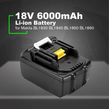 18V 6000mAh li-ion Zamenjava Baterije Litij-ionska Baterija Zamenjava za Makita BL1830 BL1840 BL1850 BL1860