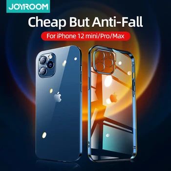 Joyroom Jasno Primeru Za iPhone 12 Pro Max 12 mini TPU+PC Shockproof Polno Objektiv zaščitni Pokrov Za iPhone 12 min Pregleden Primeru