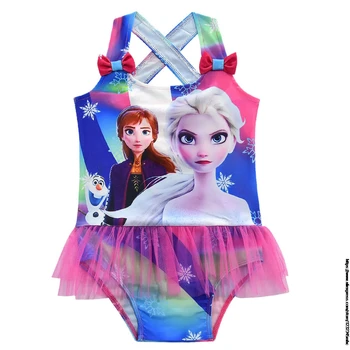 Disney Zamrznjene Dekleta Kopalke Poletje Kopalke Otroka, Otroški Cartoon kopalke En Kos Plavati Obrabe za Otroke Srčkan