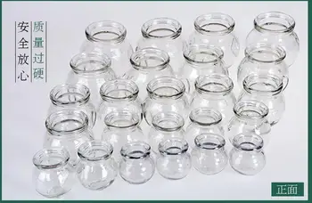 24 kos akupunktura masssage stekla Cupping nastavitev dial-dokazilo vakuumske steklene cupping sesalno pokal