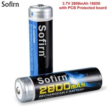 Sofirn Super Moči 2800mA 18650 Baterijo s PCB Varnost Gumb Vrh Li-ion, 3.7 V, Polnjenje Baterij 18650 Svetilka Headl