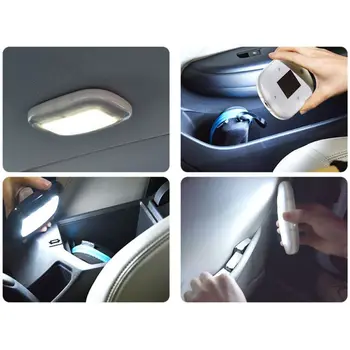 Univerzalni Avto USB Polnilna LED Branje Svetlobe Notranjost Strehe Lučka Magnetni Noč Luč Strop Avtomobila
