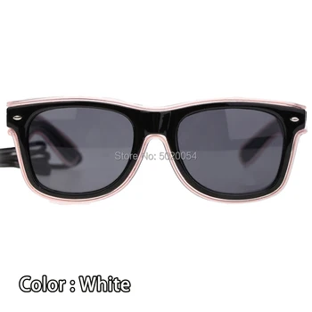 10 Barv Moda EL Žice Neon LED sončna Očala Bar Pogodbenica Dance DJ Svetlo Utripajočo sončna Očala Moških sveti Očala