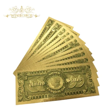 10pcs/veliko Lepo Ameriških Bankovcev 1886 Leto USD 5 Dolar Bankovci v 24k pozlačeni Ponaredek papirnati Denar Za Zbiranje