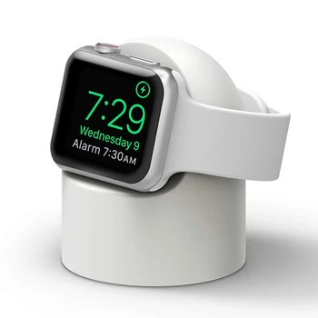 Polnilnik stojalo Za Apple Watch 6 5 4 3 2 SE iWatch band 42mm 38 mm 44 mm 40 mm Silikonski polnilnik imetnik apple watch dodatki