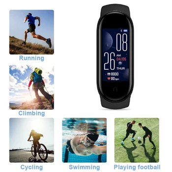 M5 Smart Manšeta Šport Digitalni Zapestnico, Srčni Utrip, Krvni Tlak Smartband Bluetooth Srčnega Utripa Watch M5 Pametno Gledati