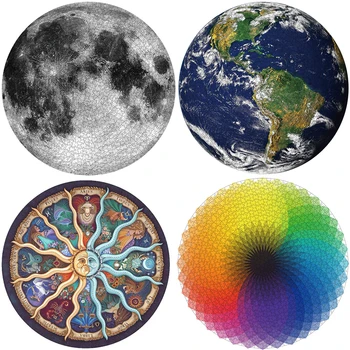 1000 KOS/Set Pisane Mavrice Zemlja Luna Geometrijskih Foto Puzzle Odrasli Otroci DIY Izobraževalne Zmanjšanje Stresa Igrače Sestavljanke