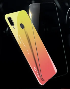 Telefon Primeru za Meizu Opomba 9 Primerih Meizu Note9 Kritje Gradient Kaljeno Steklo Shockprof Mehki Silikonski Okvir velja za Meizu M9 Opomba