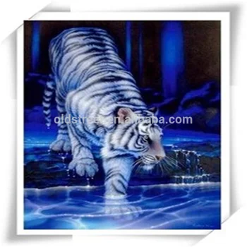 Beli Tiger Živali DIY Kristalno 5D polno plastičnih diamond slikarstvo vezenje lepilo navzkrižno šiv komplet art 3D mozaik kvadratnih nosorogovo