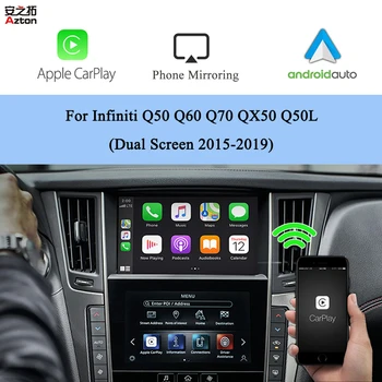 AZTON CarPlay Rekonstrukcija IOS14 Apple CarPlay Airplay Za Infiniti Q50 Q60 Q70 QX50 Q50L Android Auto Zrcaljenje Navigacijski Sistem