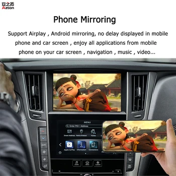 AZTON CarPlay Rekonstrukcija IOS14 Apple CarPlay Airplay Za Infiniti Q50 Q60 Q70 QX50 Q50L Android Auto Zrcaljenje Navigacijski Sistem