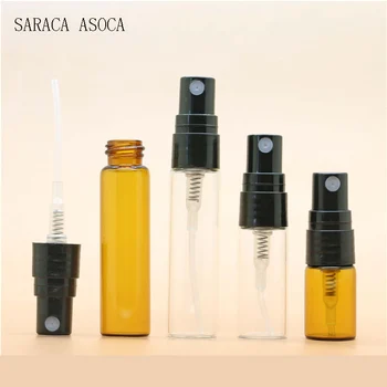 2ml 3ml steklenici kozmetične stekleničke Parfum spray steklenico Pregleden rjava z majhno zmogljivostjo 200 kos