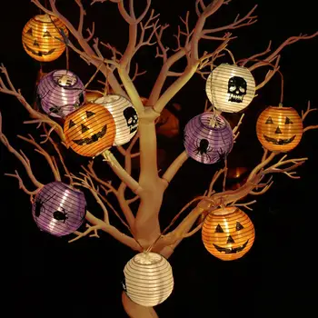 OurWarm Halloween Luči Bučna Niz LED Luči za noč Čarovnic Prostem Luči za Teraso Vrt Stranke Halloween Dekoracijo