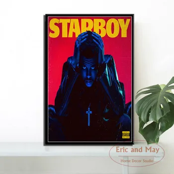 The Weeknd Star Fant Vroče Album Glasbe Zajema Hip Hop, Pop, R&B Umetnosti Slikarstva Letnik Platno Plakat Steno Doma Dekor