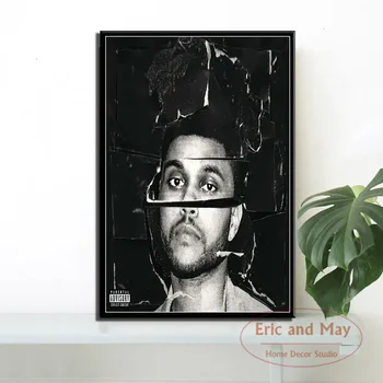 The Weeknd Star Fant Vroče Album Glasbe Zajema Hip Hop, Pop, R&B Umetnosti Slikarstva Letnik Platno Plakat Steno Doma Dekor